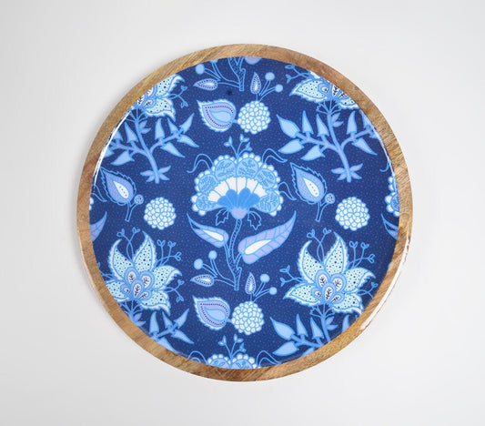 Botanical Painted Wooden Serving Platter