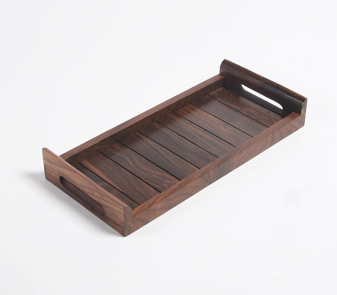 Hand Cut Rosewood Serving Tray