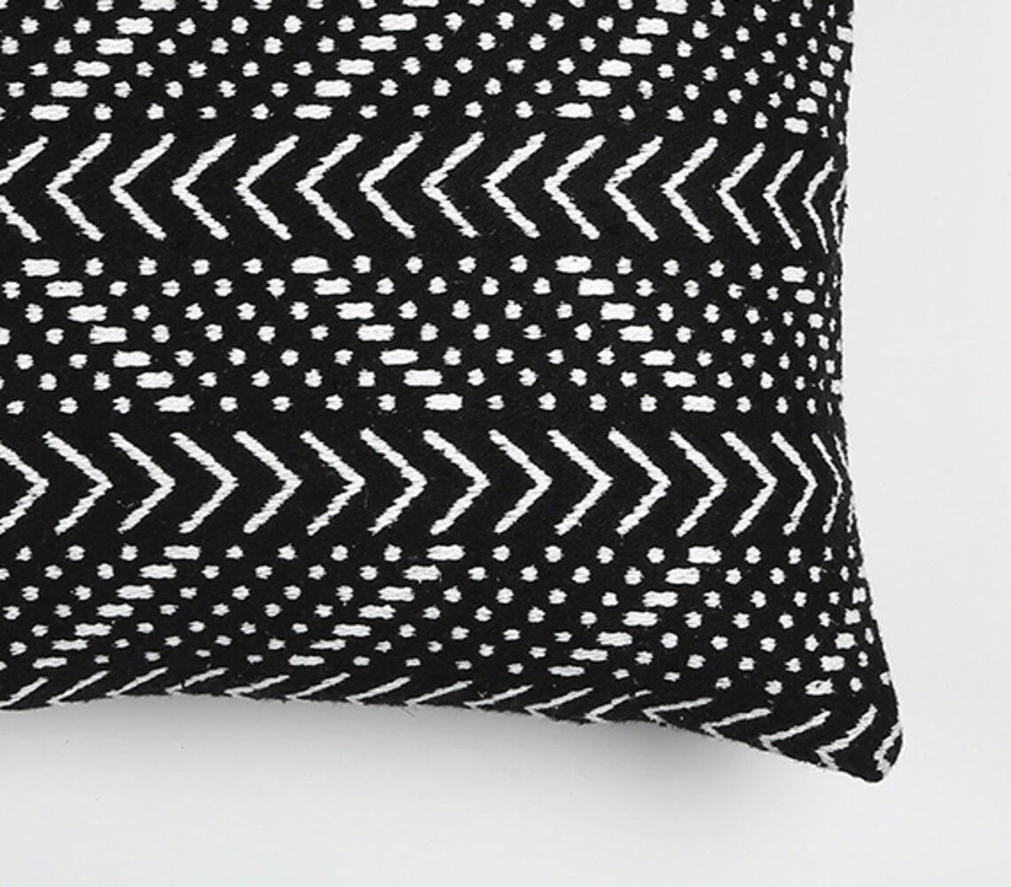 Woven & Embroidered Monotone Cushion cover, 26 x 16 inches