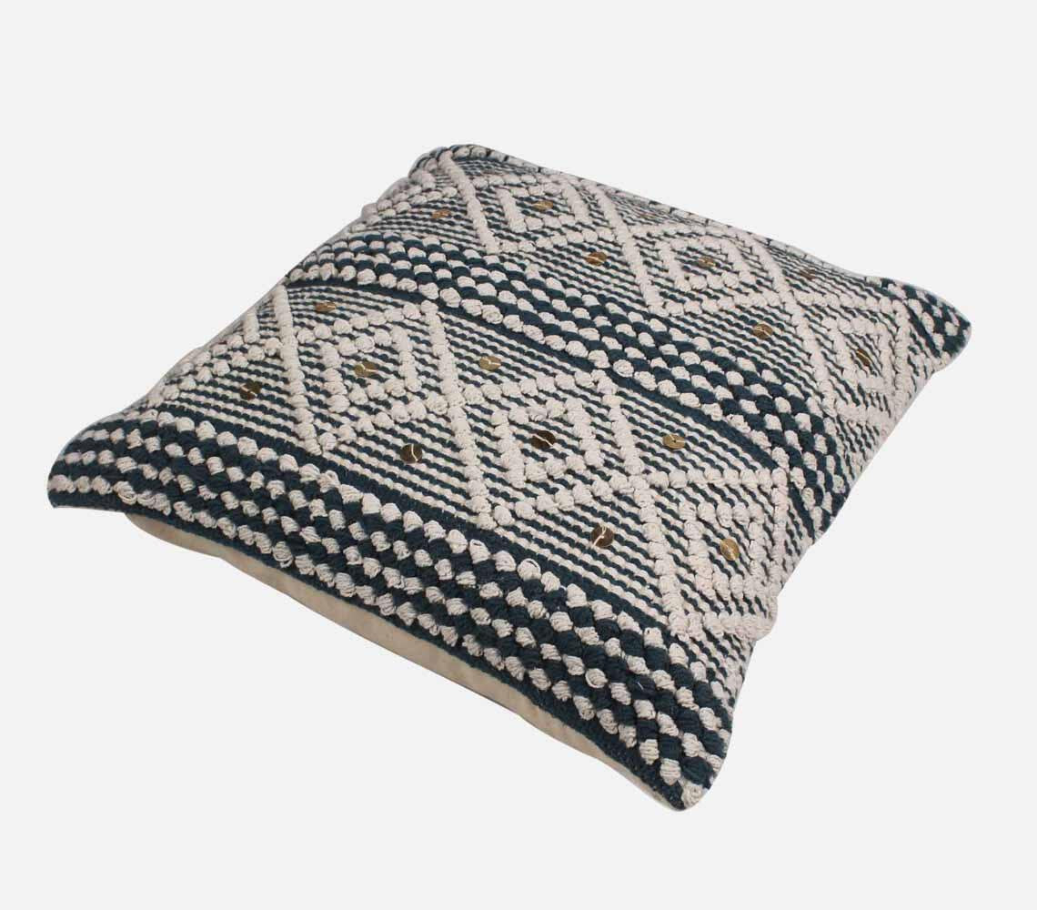 Diamond Patterned Cotton Cushion Cover