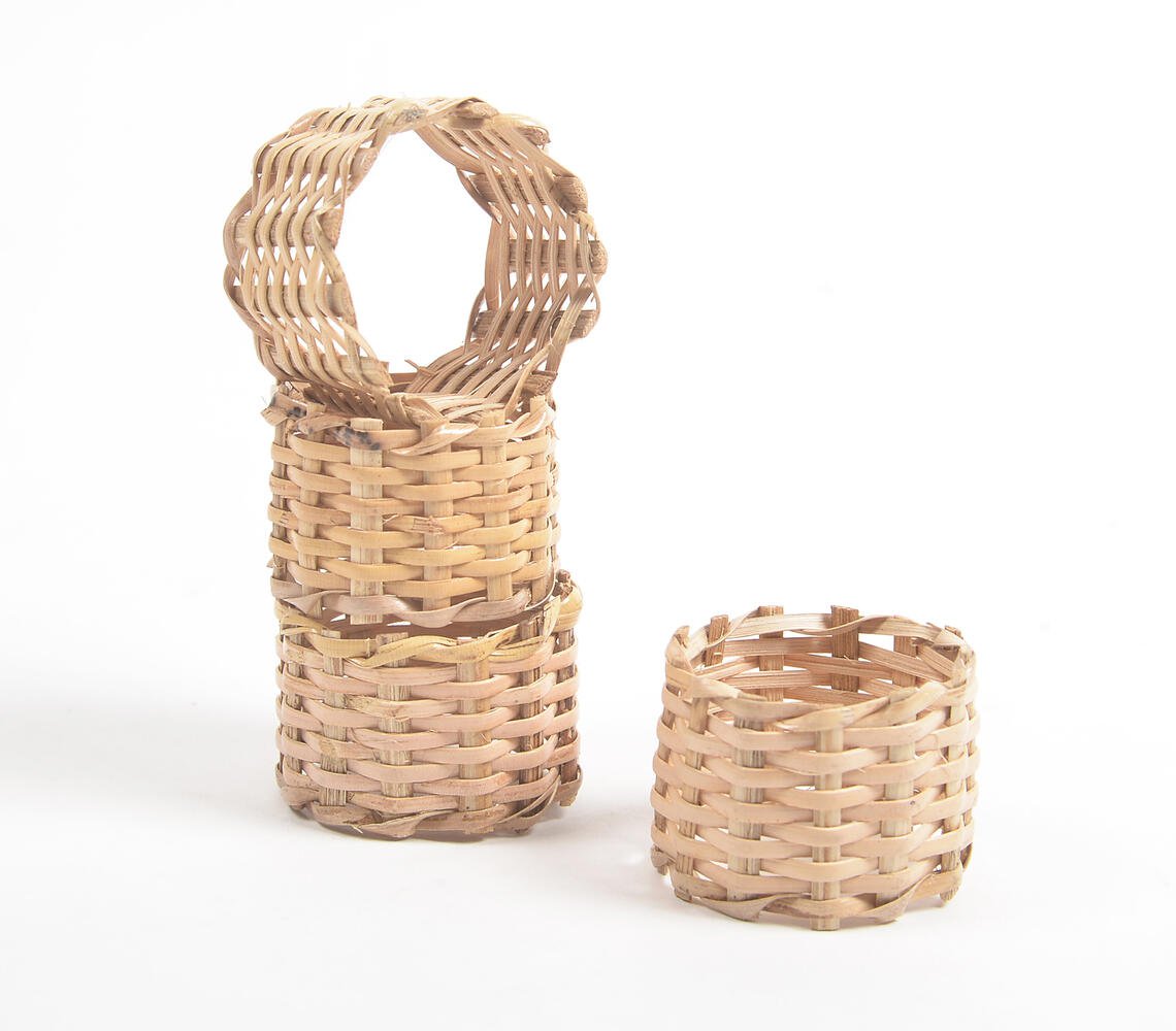 Eco-Friendly Handwoven Cane Napkin Ring (Set of 4)