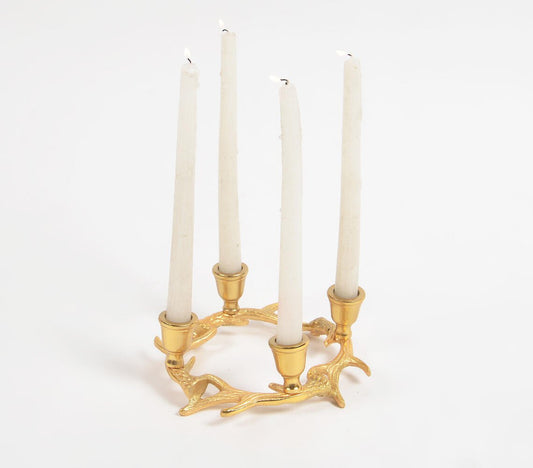 Gold-Toned Aluminium 4-in-1 Candle Stand