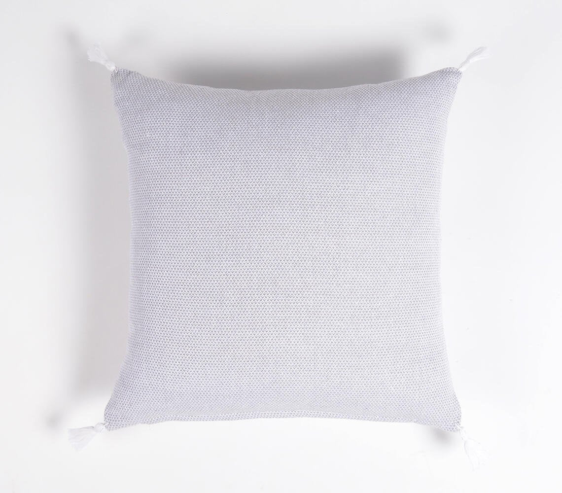 Set of 2 - Solid Smokey Handloom Cotton Cushion Covers, 16 x 16 inches