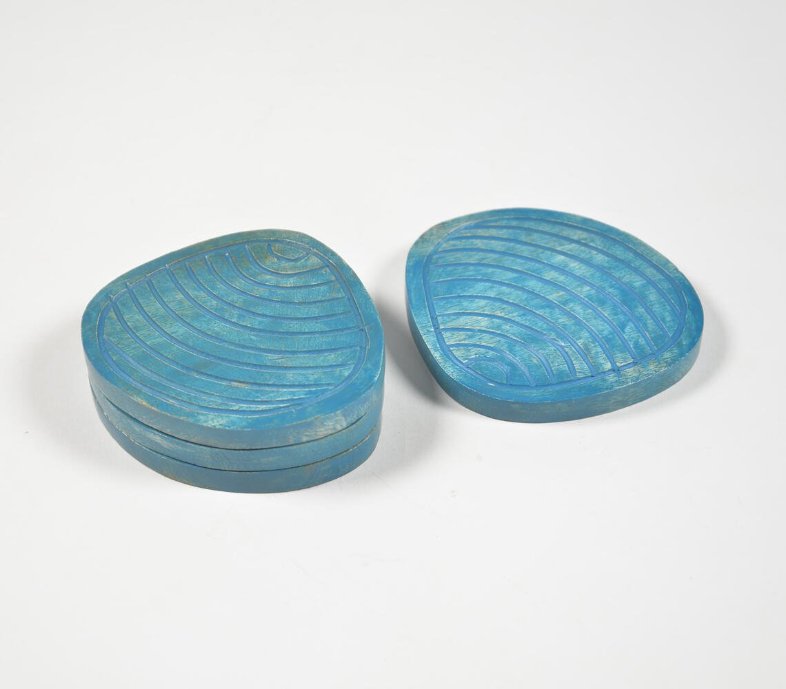 Coastal Mango Wood Coasters (set of 4)