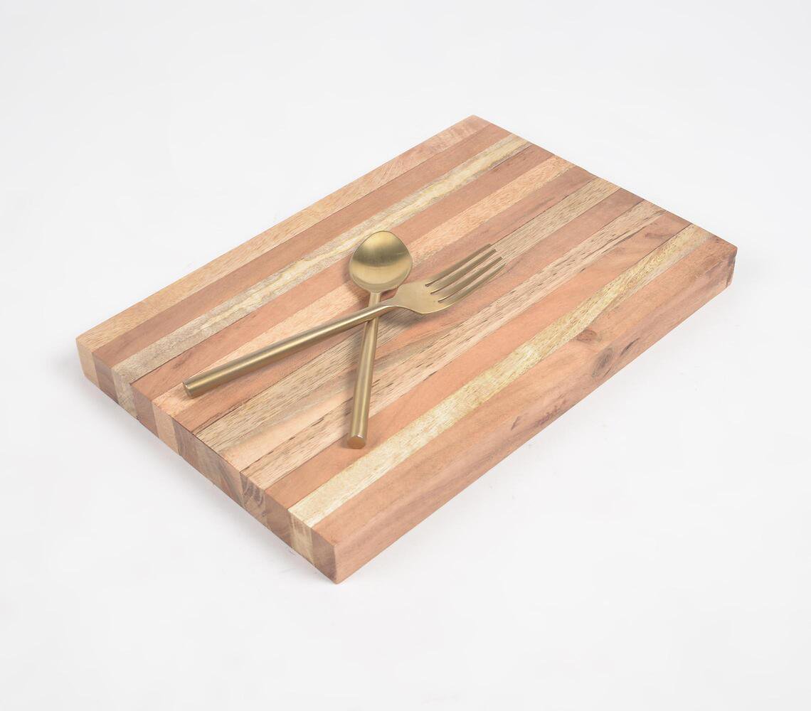 Striped Acacia & Mango Wood Cutting Board