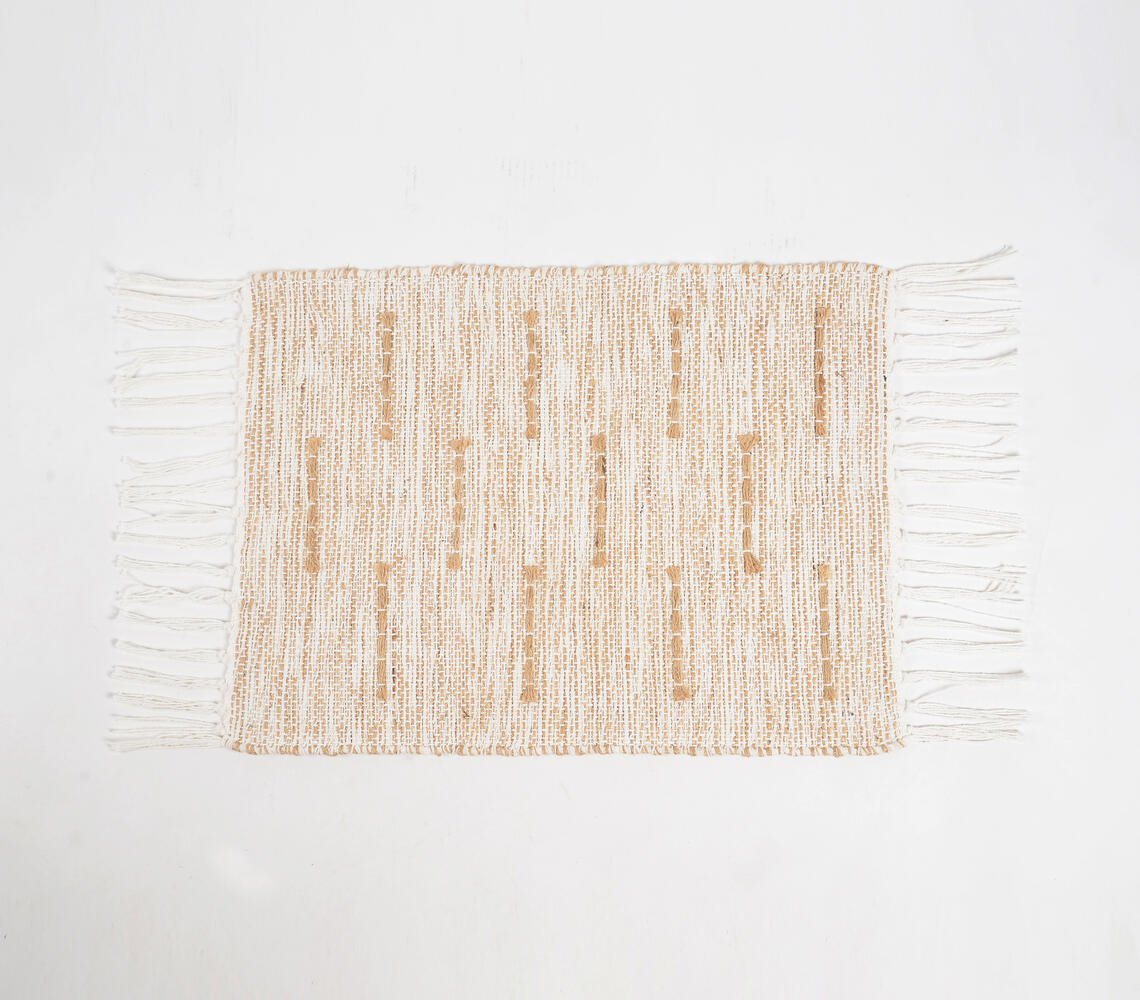 Handwoven Cotton Neutral Bisque Placemats (Set of 4)