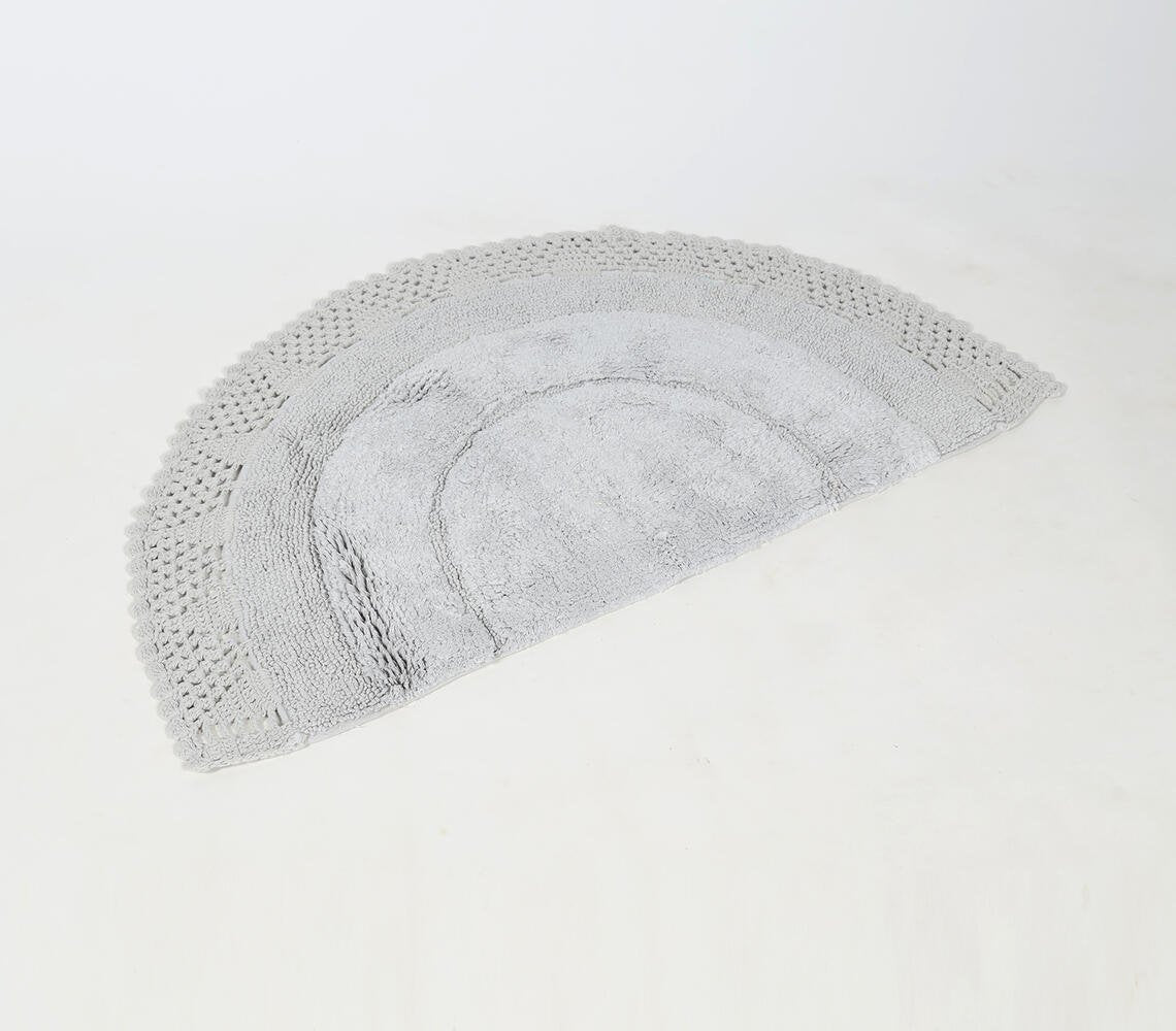 Hand Tufted Cotton Grey Bath Mat