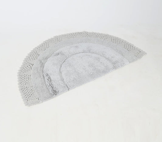 Hand Tufted Cotton Grey Bath Mat