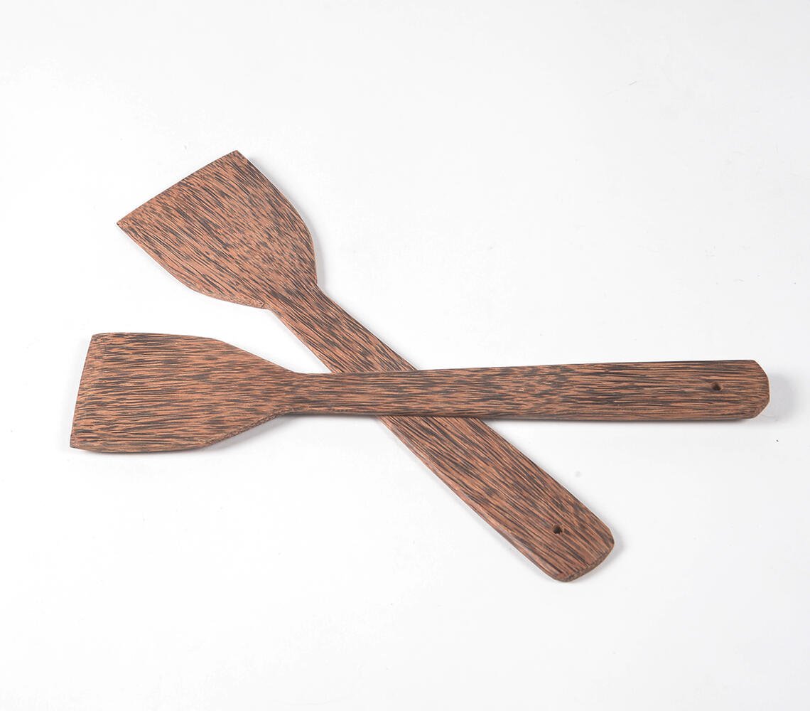 Hand Cut Coconut Wood Spatulas (set of 2)