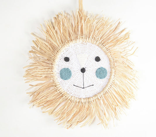 Crochet Cotton Polar Bear-Head Wall Decor