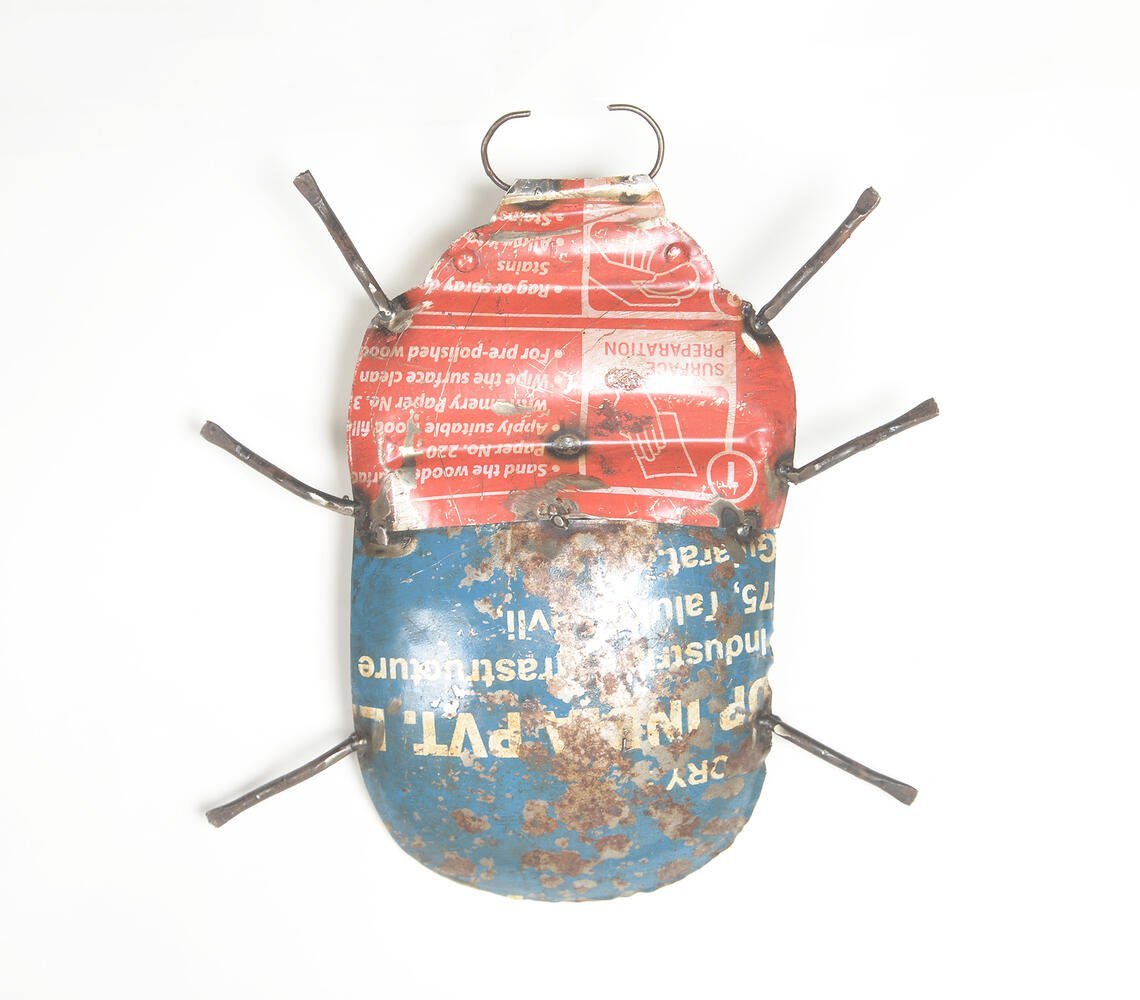 Recycled Iron Bug Tabletop Decorative