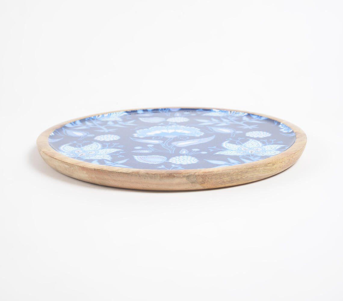 Botanical Painted Wooden Serving Platter