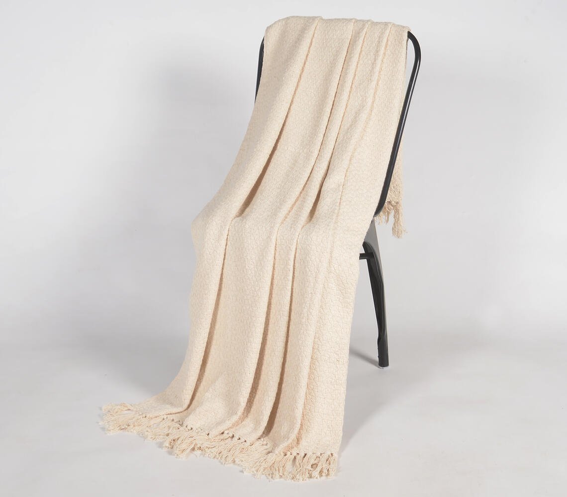 Solid Handloom Slub Cotton throw