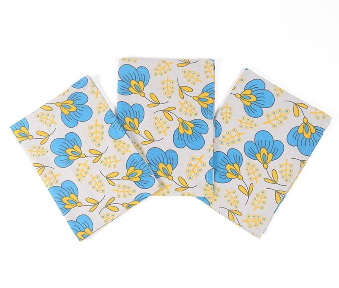 Printed Floral Kitchen Towels (set of 3)