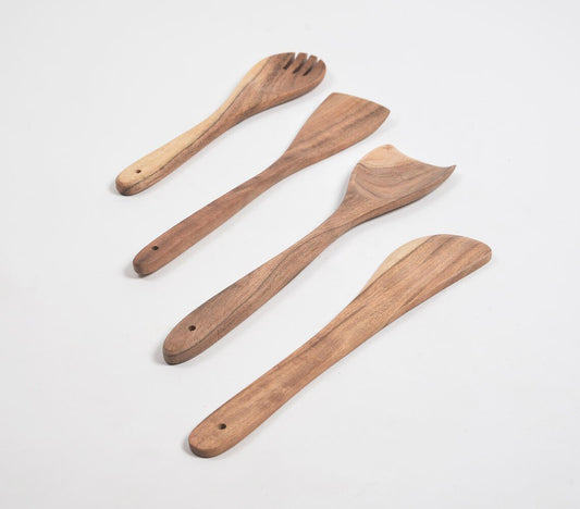 Assorted Acacia Wood Cooking Spoons (set of 4)