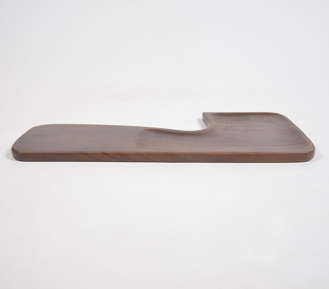 Dark Polished Acacia Wood Serving Board