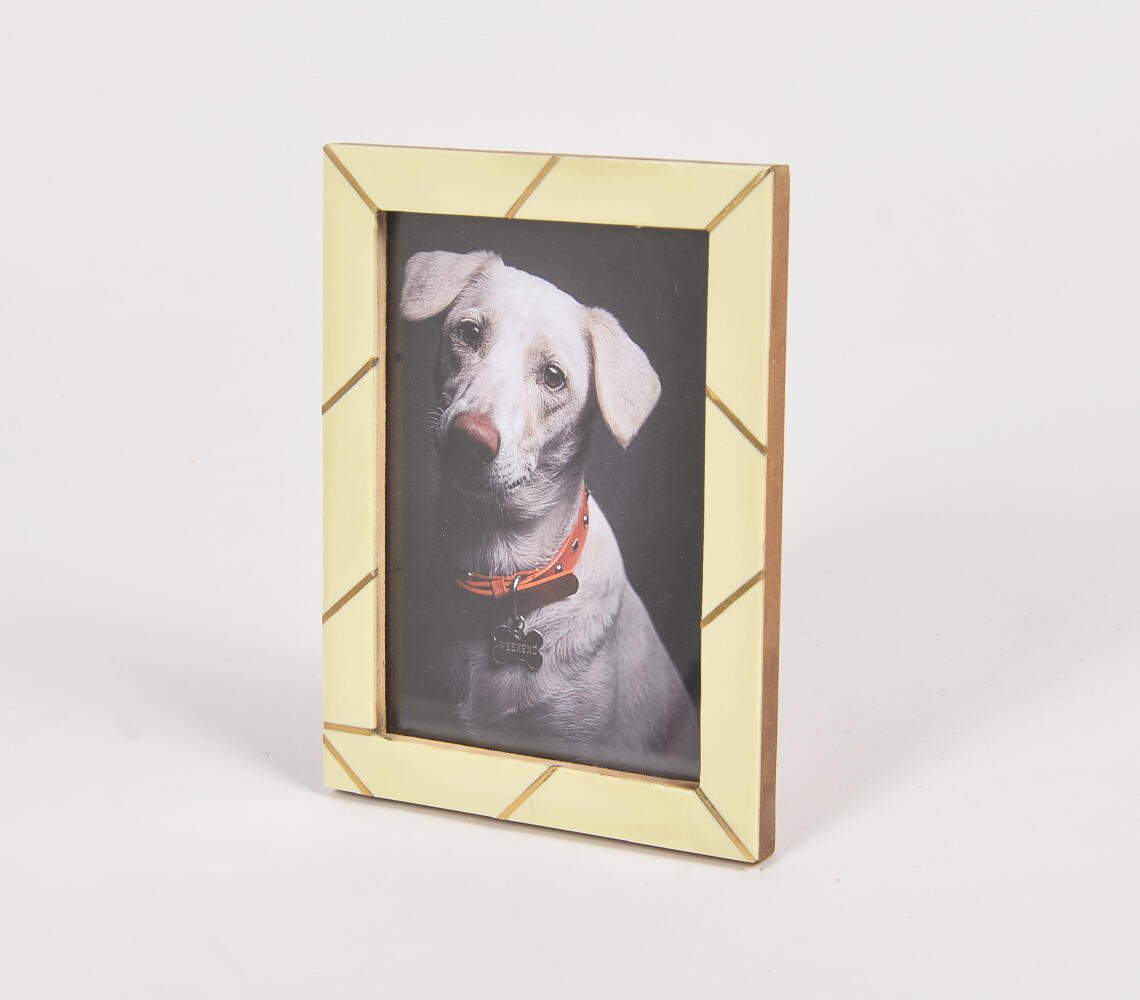 Mdf Photo frame with brass accents