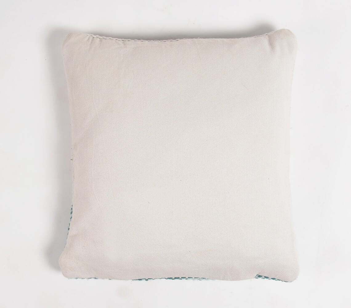 Handloom Teal Accent Cushion Cover