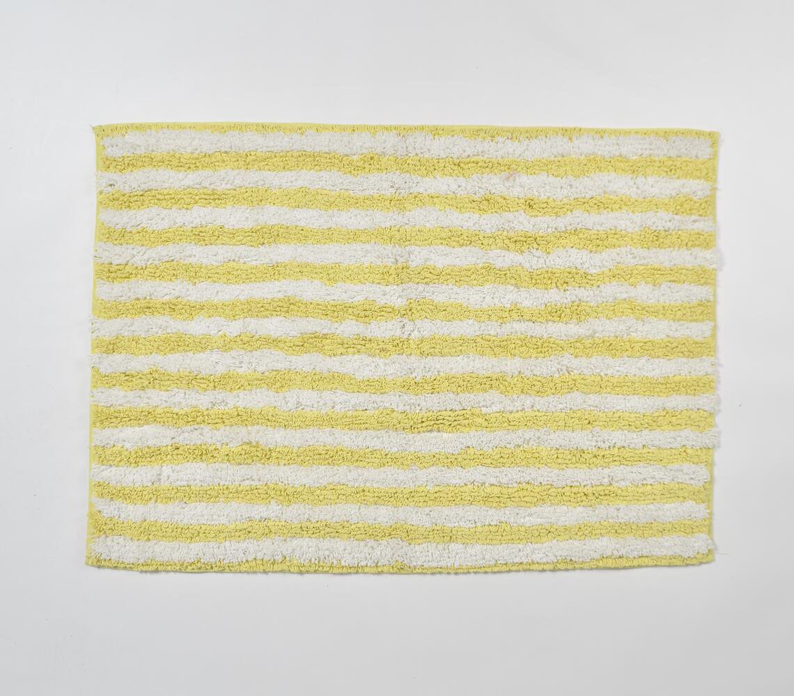 Summer Striped Yellow Bathmat