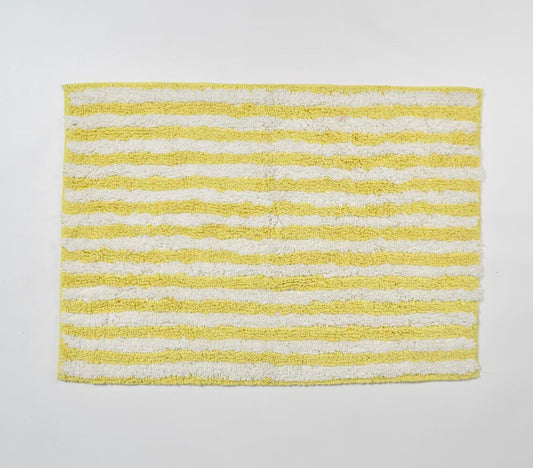 Summer Striped Yellow Bathmat