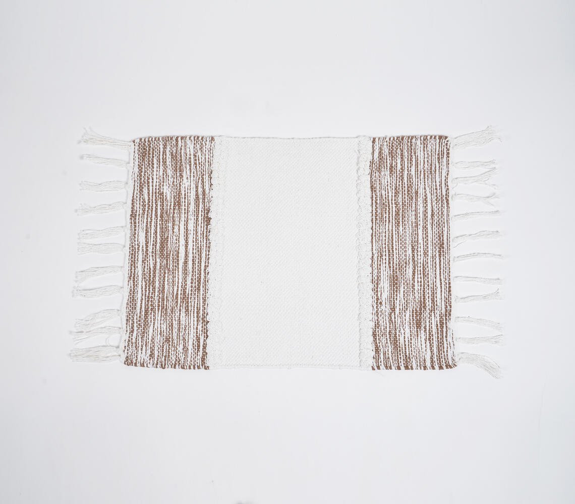 Brown Borders Cotton Placemats (Set of 4)