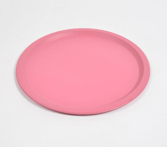 Pink Plain Round Charger Plate