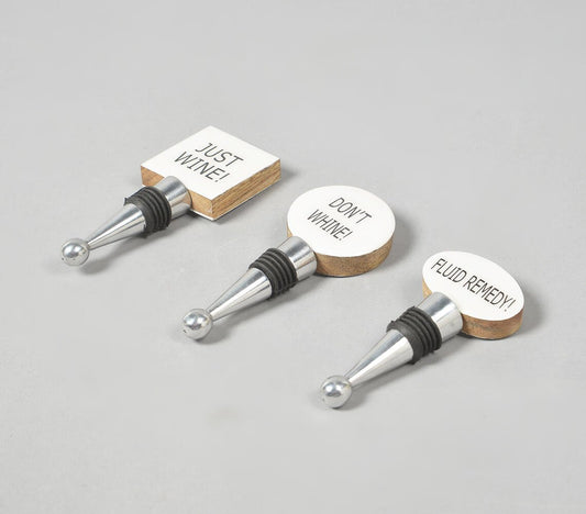 Quirky Enamelled Wine Stoppers (Set of 3)