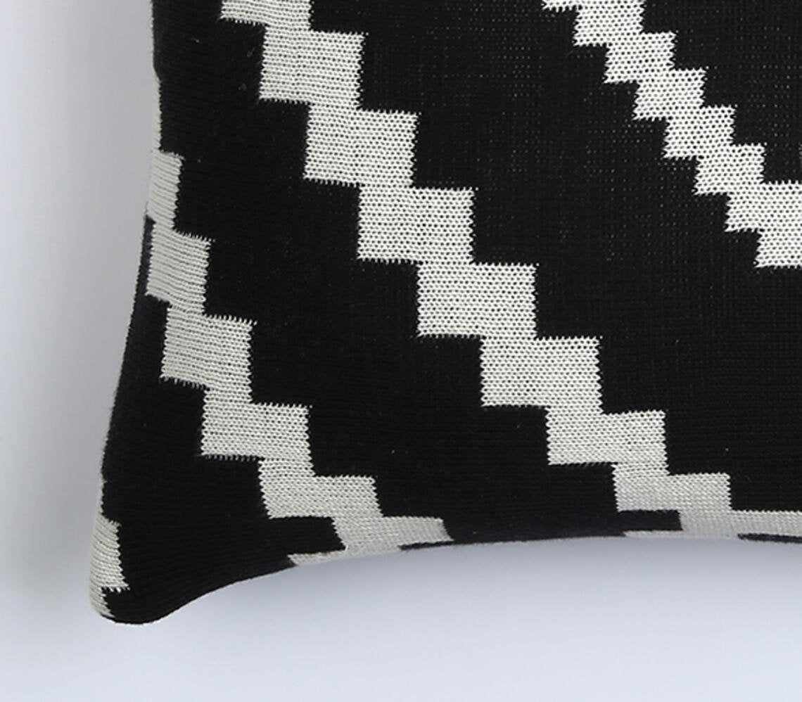 Monochrome Geometric Cushion cover, 18 x 18 inches