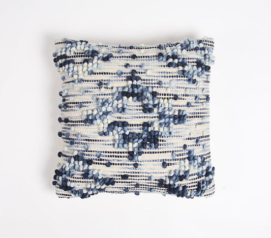 Handwoven Indigo Jute Cushion Cover