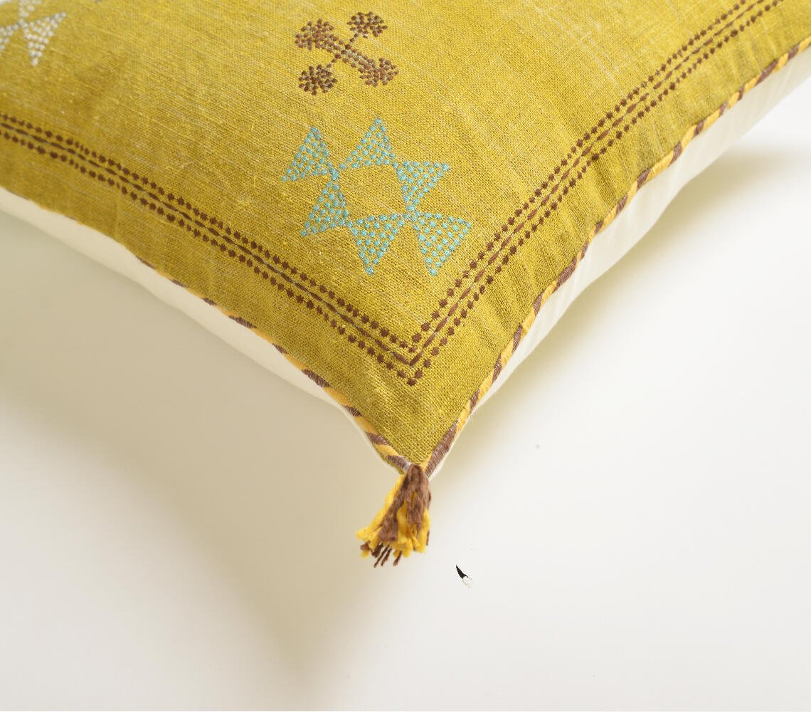 Embroidered Kantha Cushion cover