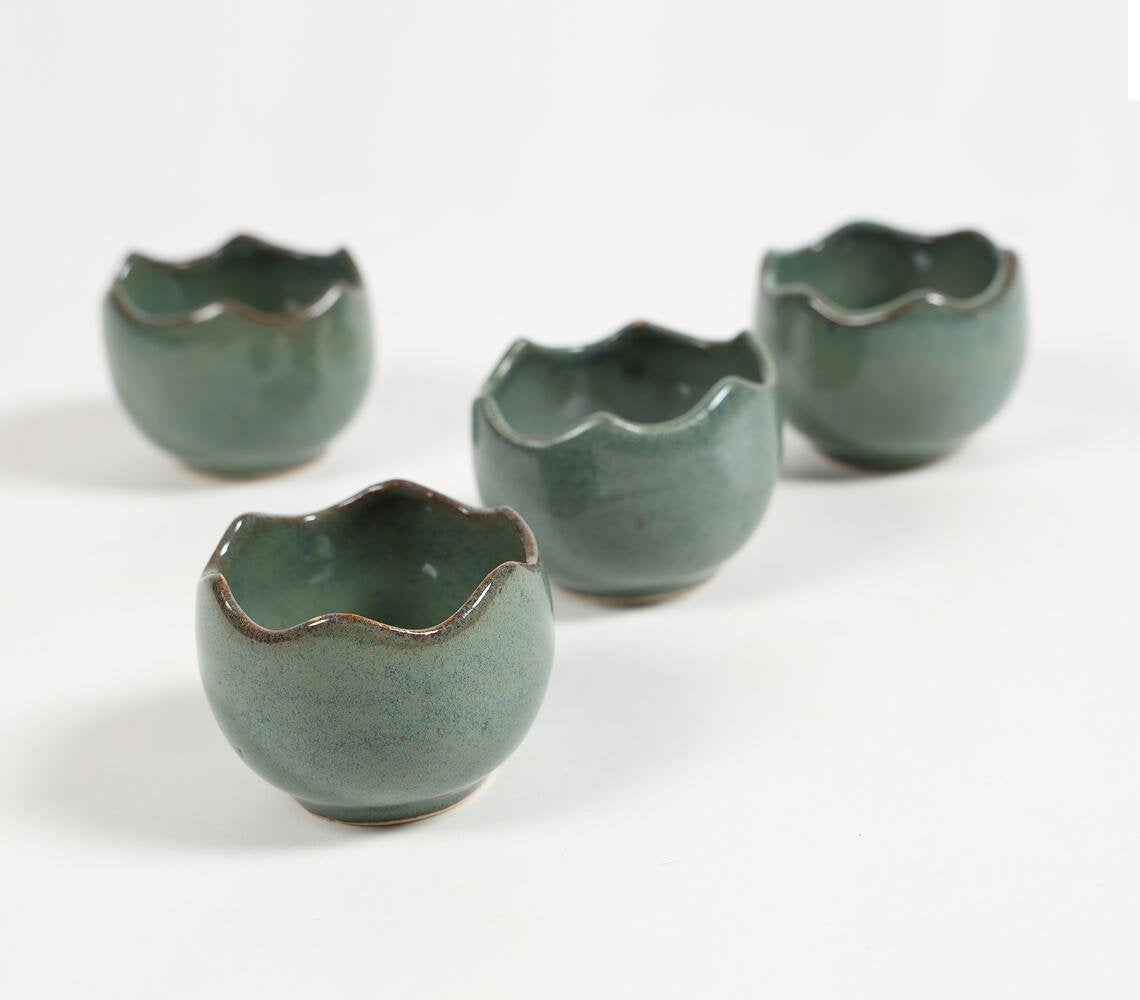 Moss Green Classic Clay Tea Light Holders (Set of 4)